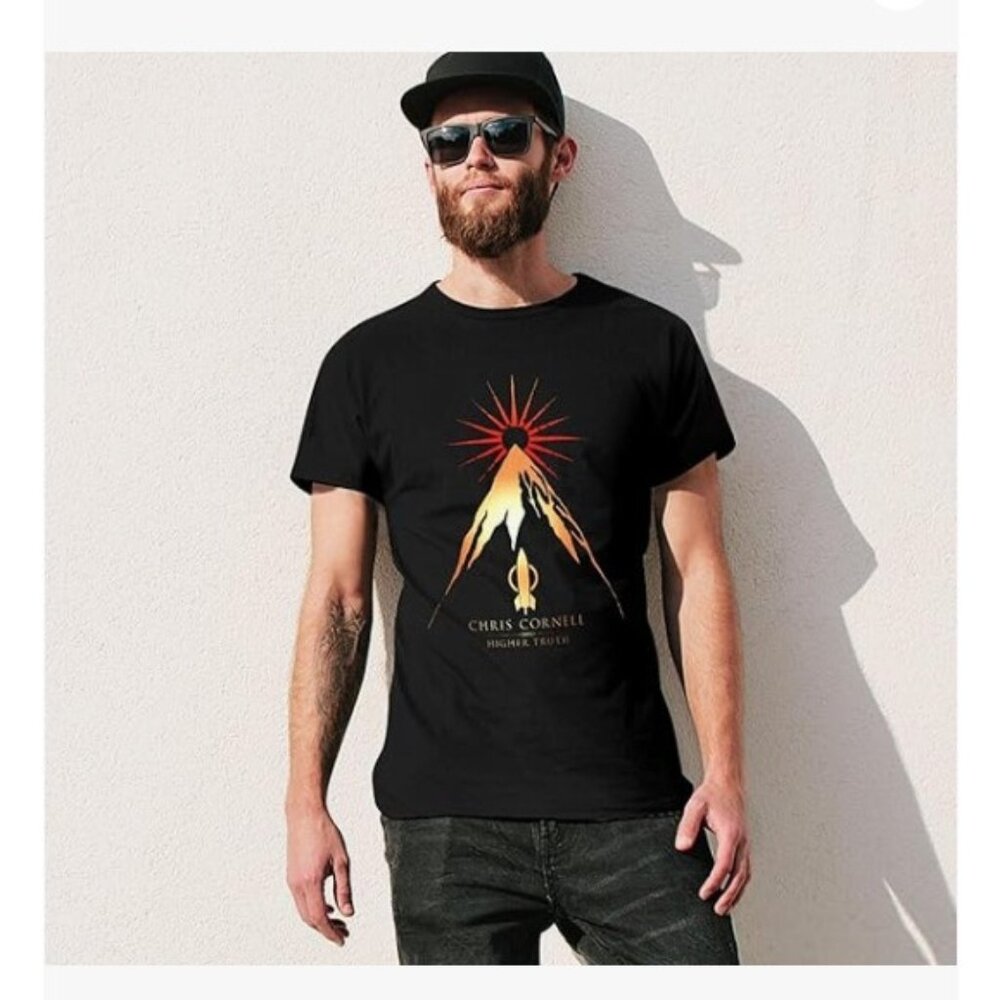 Chris Cornell Men's XXL 2016 Tour T-Shirt Next Level Black Graphic Tee RARE
